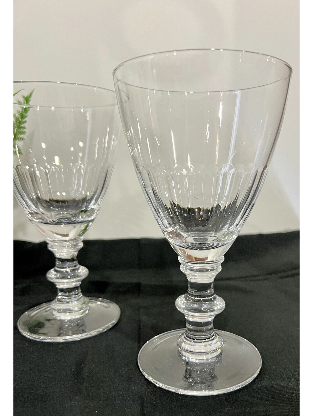 2 Vintage Bryce Blown Glass Water / Wine Glasses 12 Ounce Vintage Made In USA